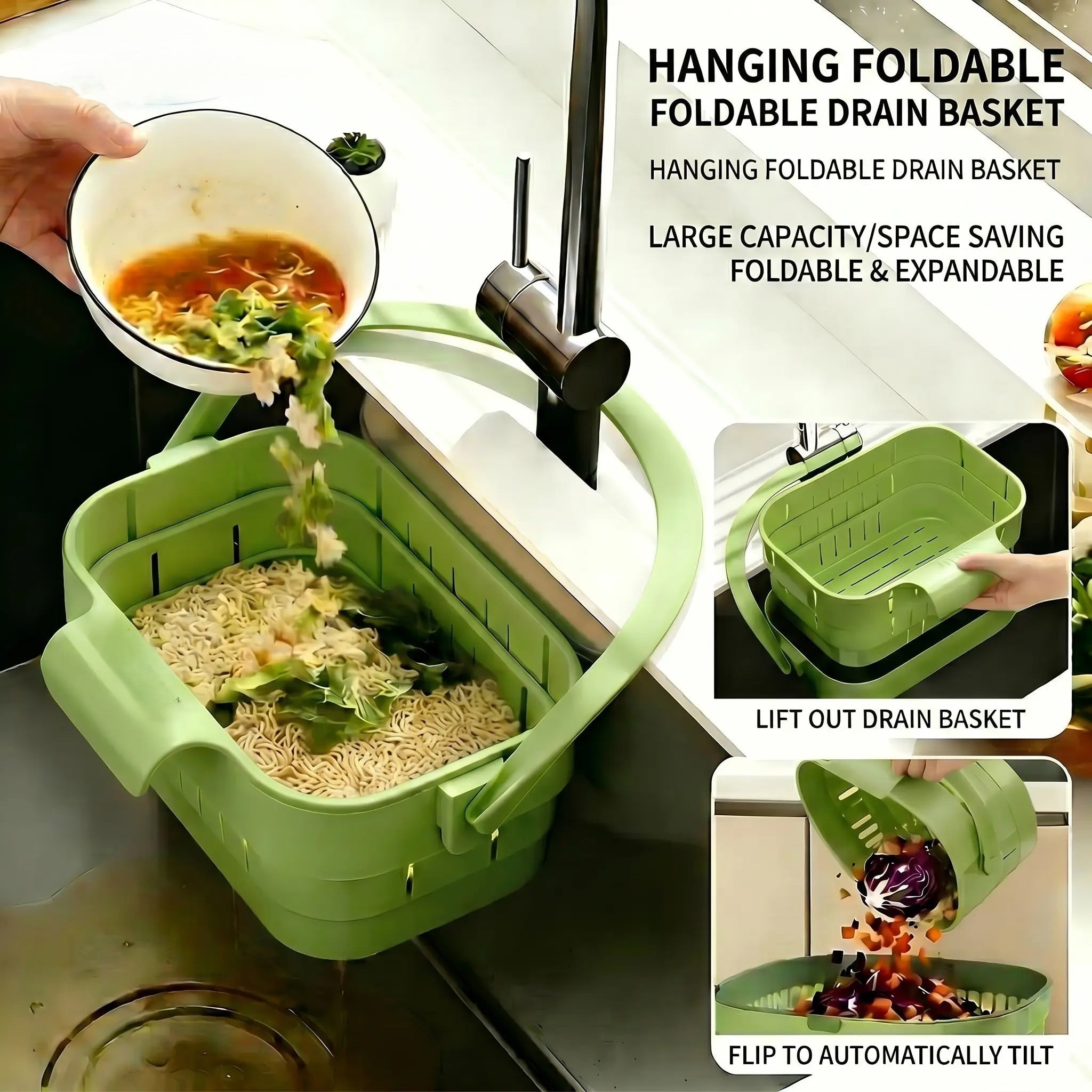 Foldable Hanging Sink Drain Basket