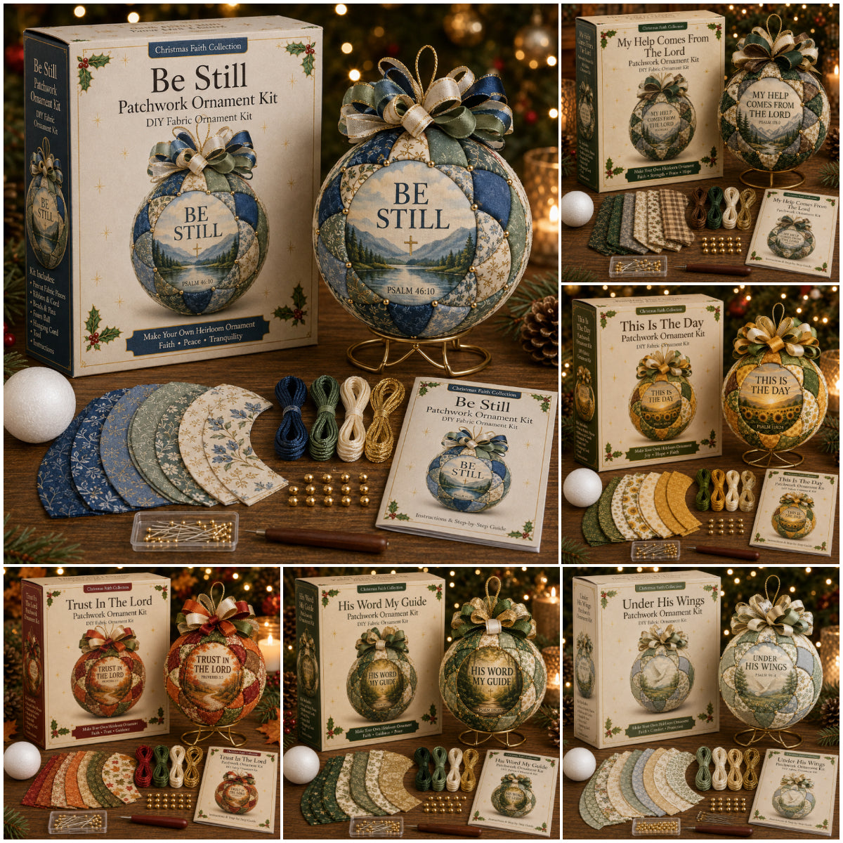 🎄Christmas Faith Patchwork Ornament DIY Kit