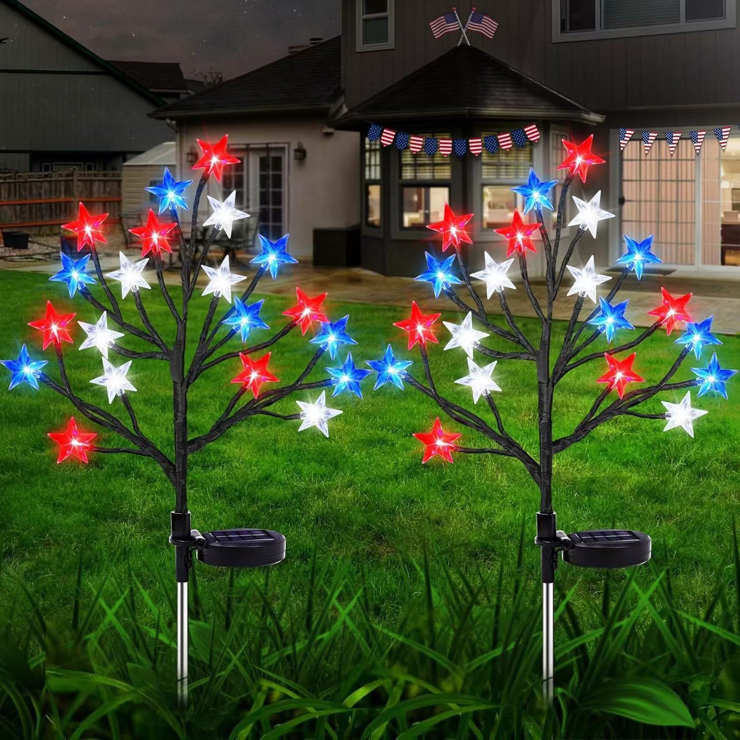 Solar 4th of July Stake Lights