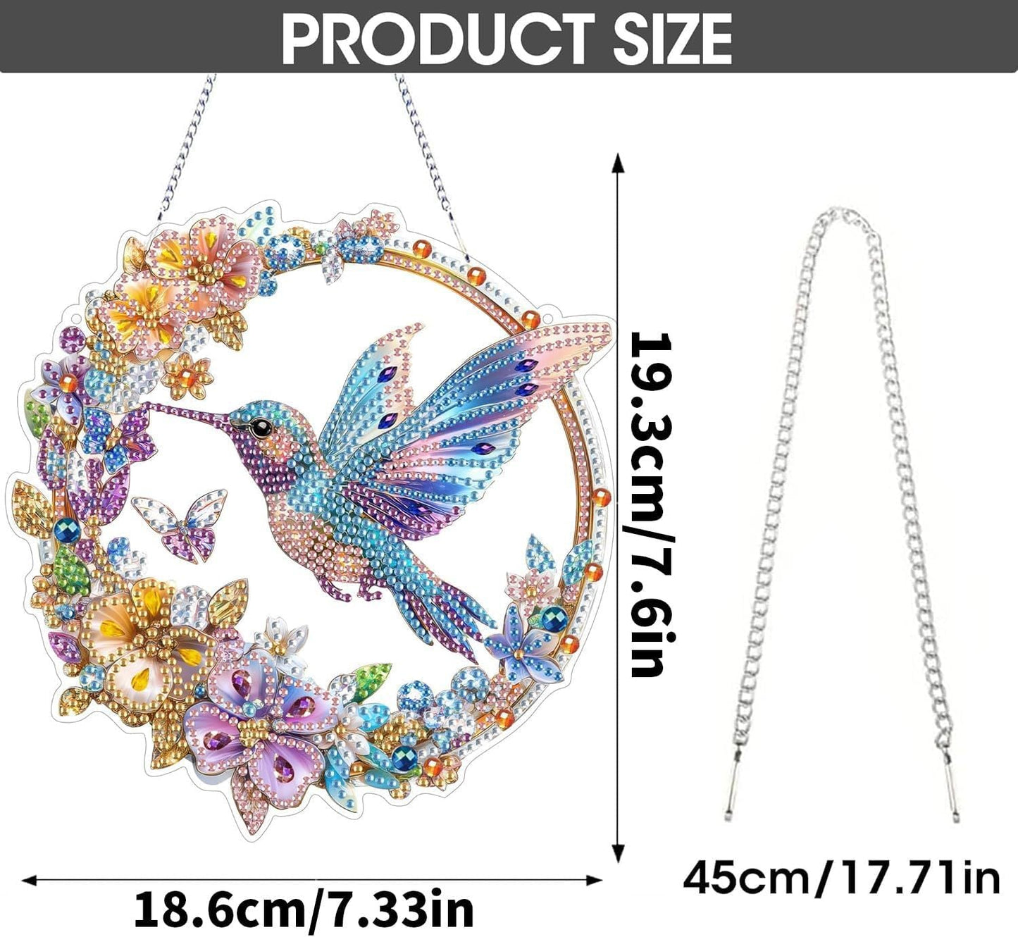 Hummingbird Diamond Art Hanging Ornament Kit