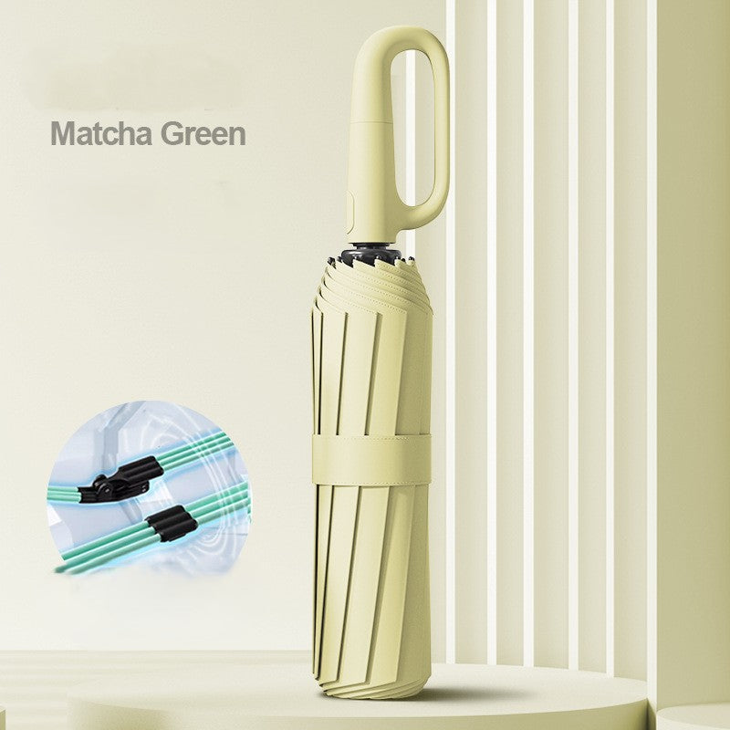 Portable Automatic Folding Umbrella with Loop Buckle