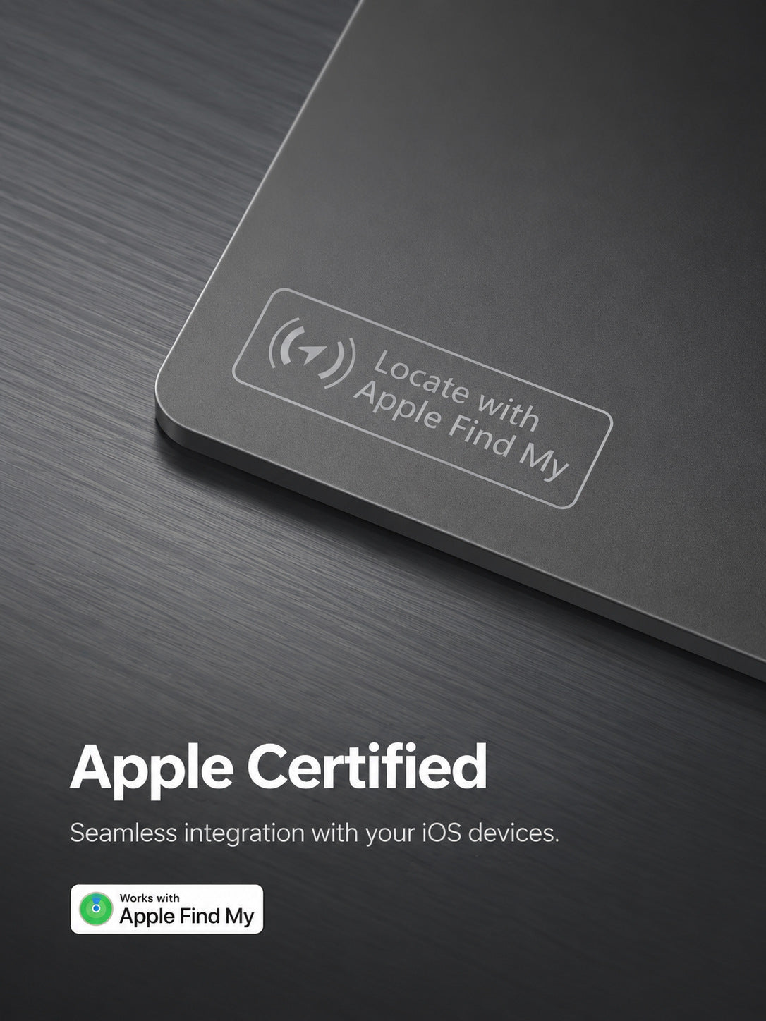 GPS Wallet Tracker Card- Work with Apple Find My