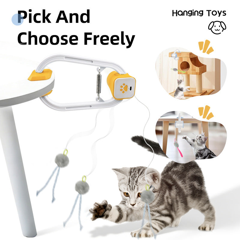 Rechargeable Electric Cat Interactive Door Clip Teaser