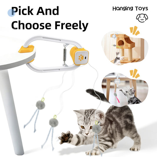 Rechargeable Electric Cat Interactive Door Clip Teaser
