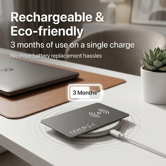 GPS Wallet Tracker Card- Work with Apple Find My