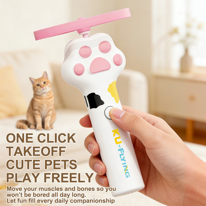 🐈6 Pcs Cat Fetch Toy Set Launcher Gun