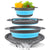 3-Piece Collapsible Colander Set with Draining Base