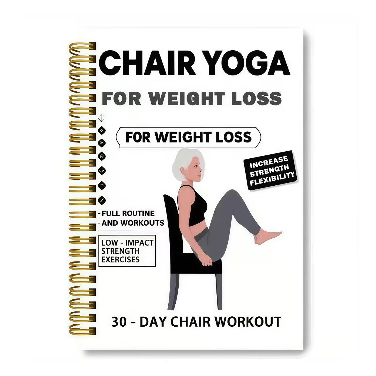 Tai Chi Chair Workout Chart for Seniors – 24 Seated Exercises Poster