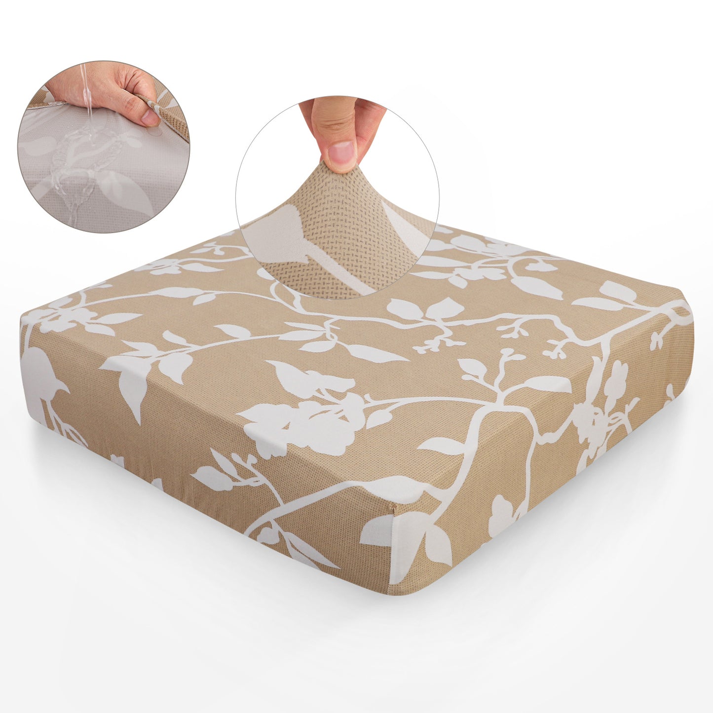 Waterproof Patio Floral Printed Stretch Cushion Covers