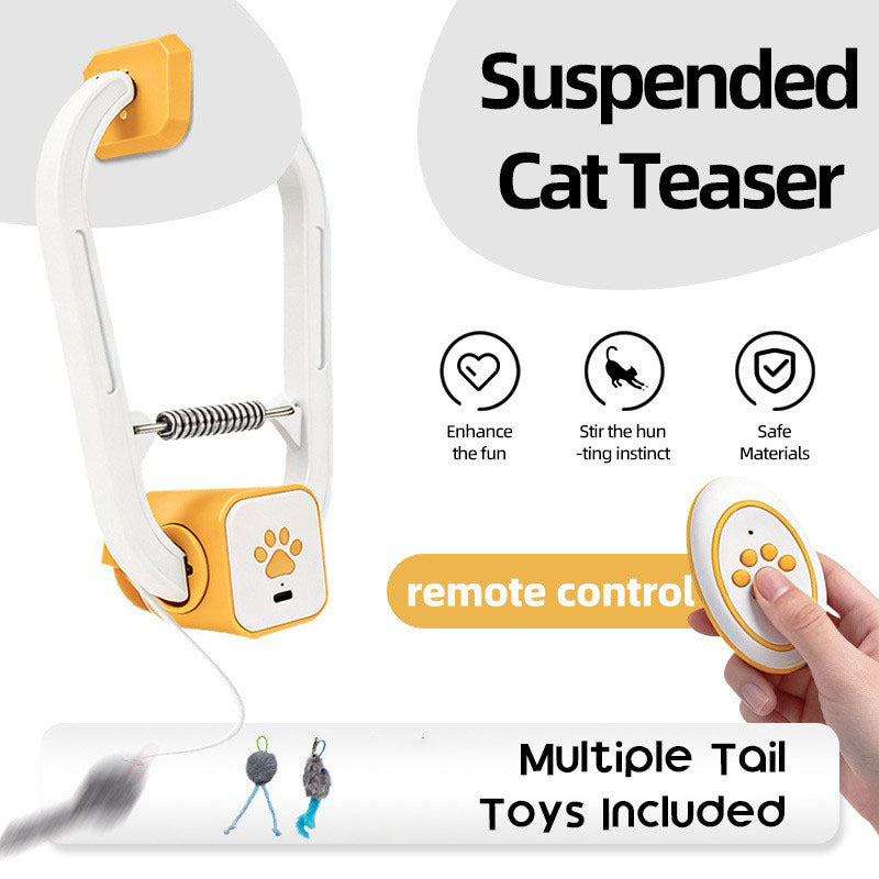 Rechargeable Electric Cat Interactive Door Clip Teaser