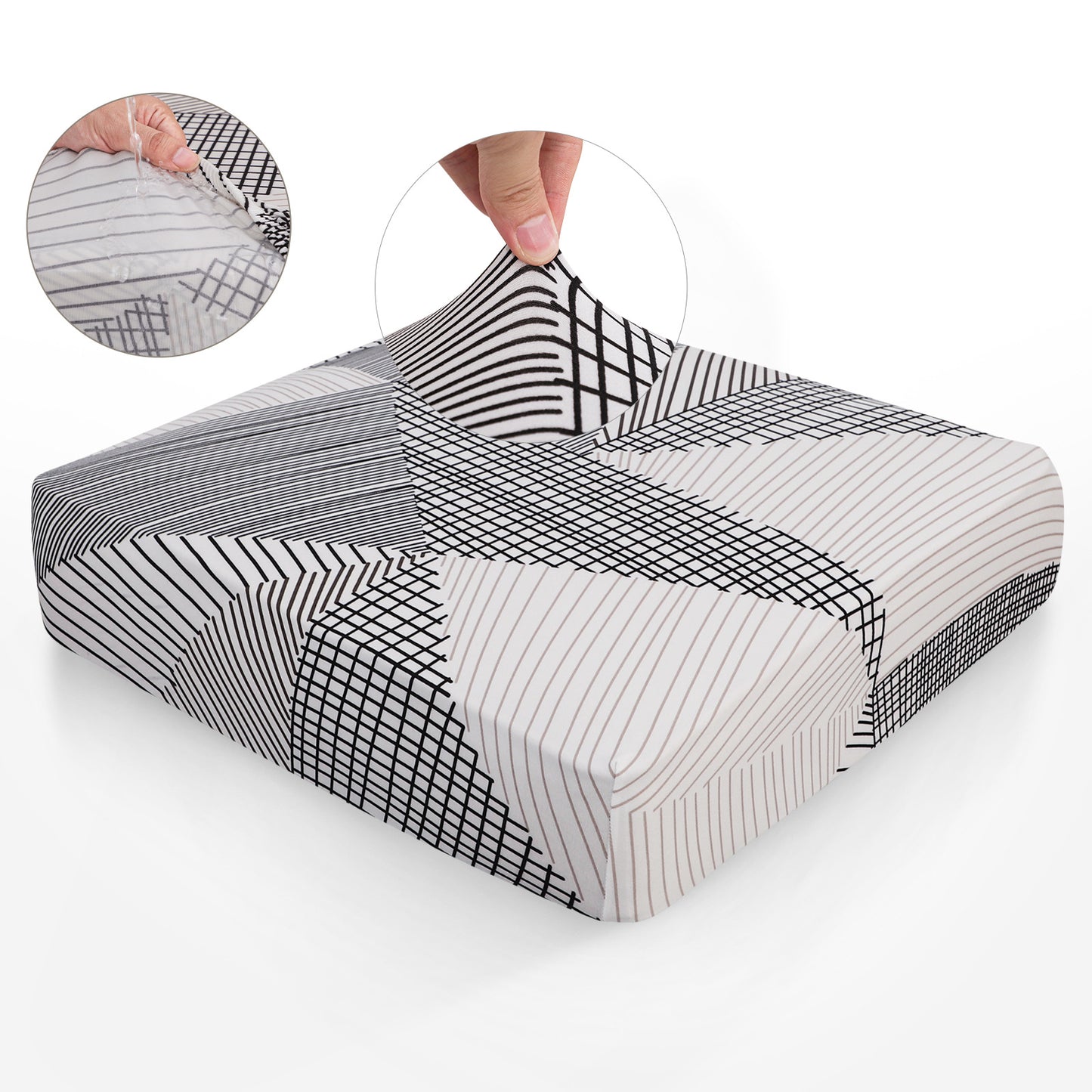 Waterproof Patio Floral Printed Stretch Cushion Covers