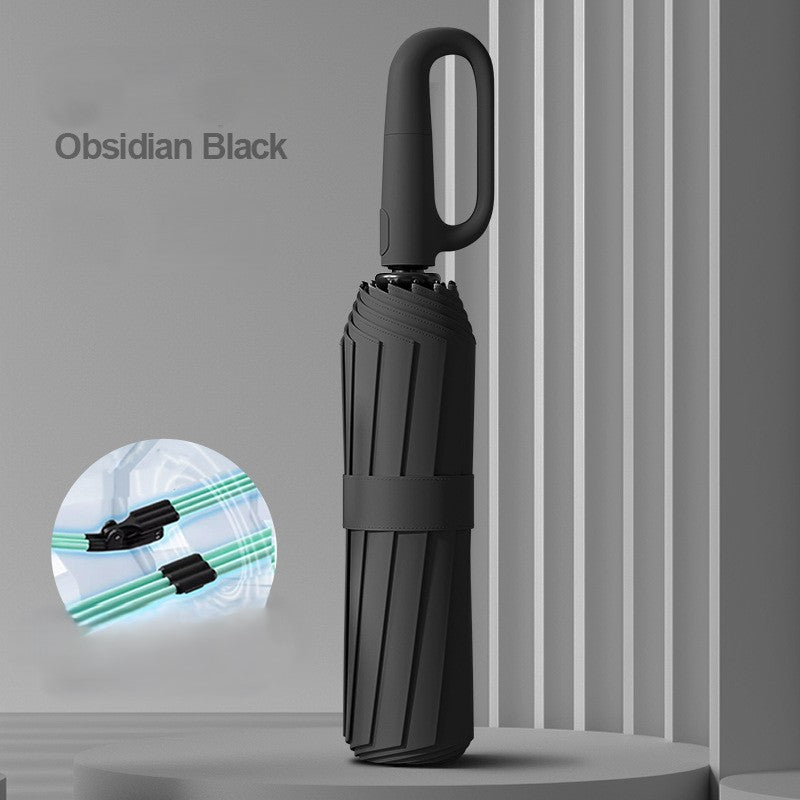 Portable Automatic Folding Umbrella with Loop Buckle