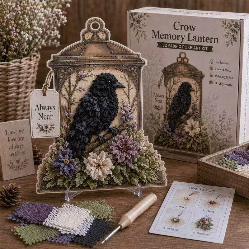 Always Near 3d Fabric Poke Art Memory Lantern Kit