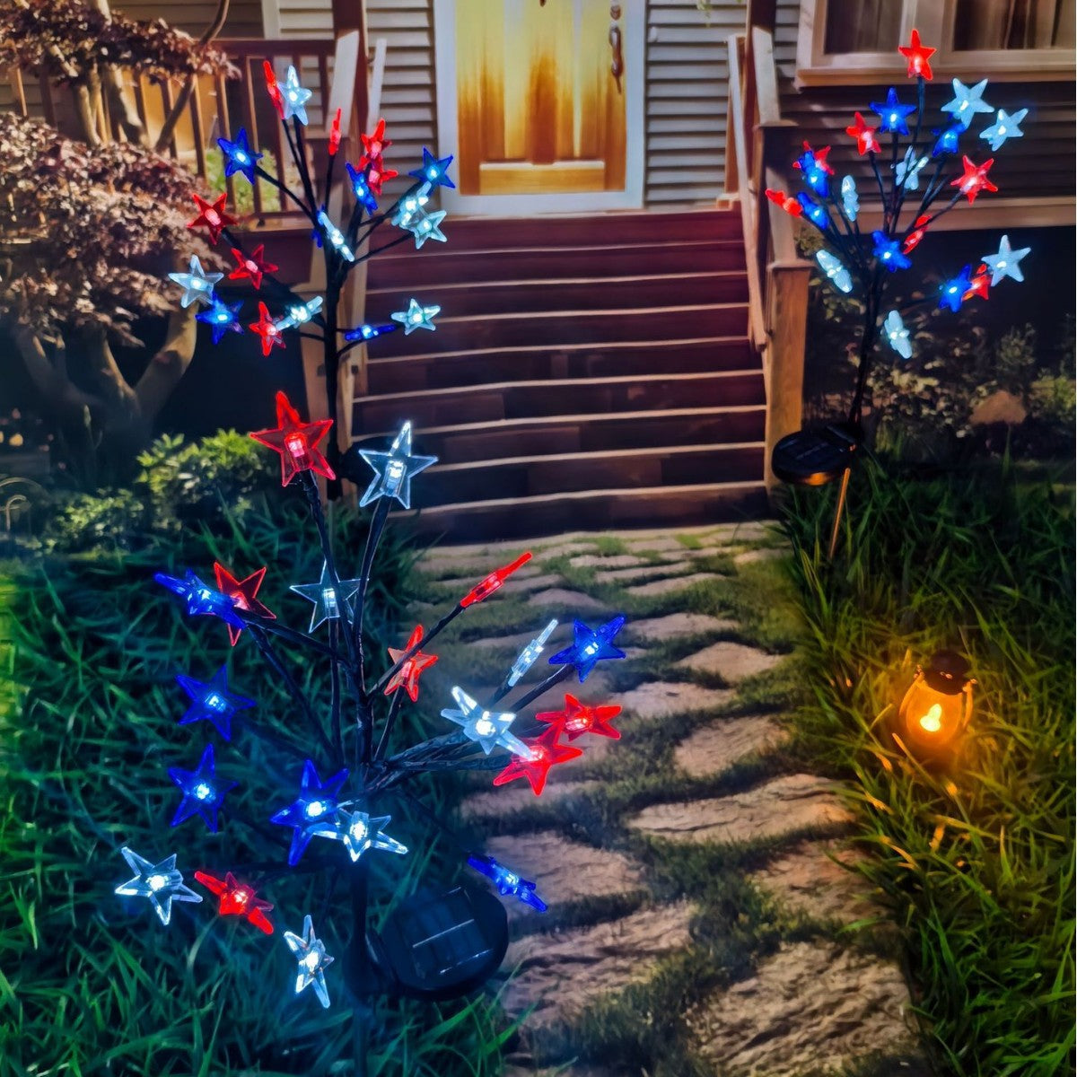 Solar 4th of July Stake Lights
