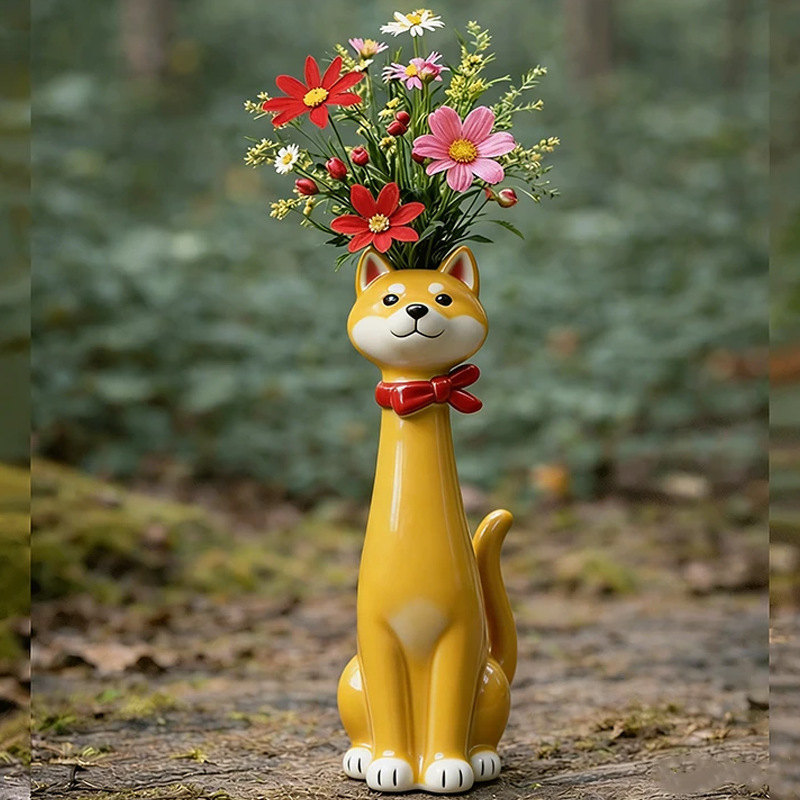 Mini Quirky Cat & Puppy Vase