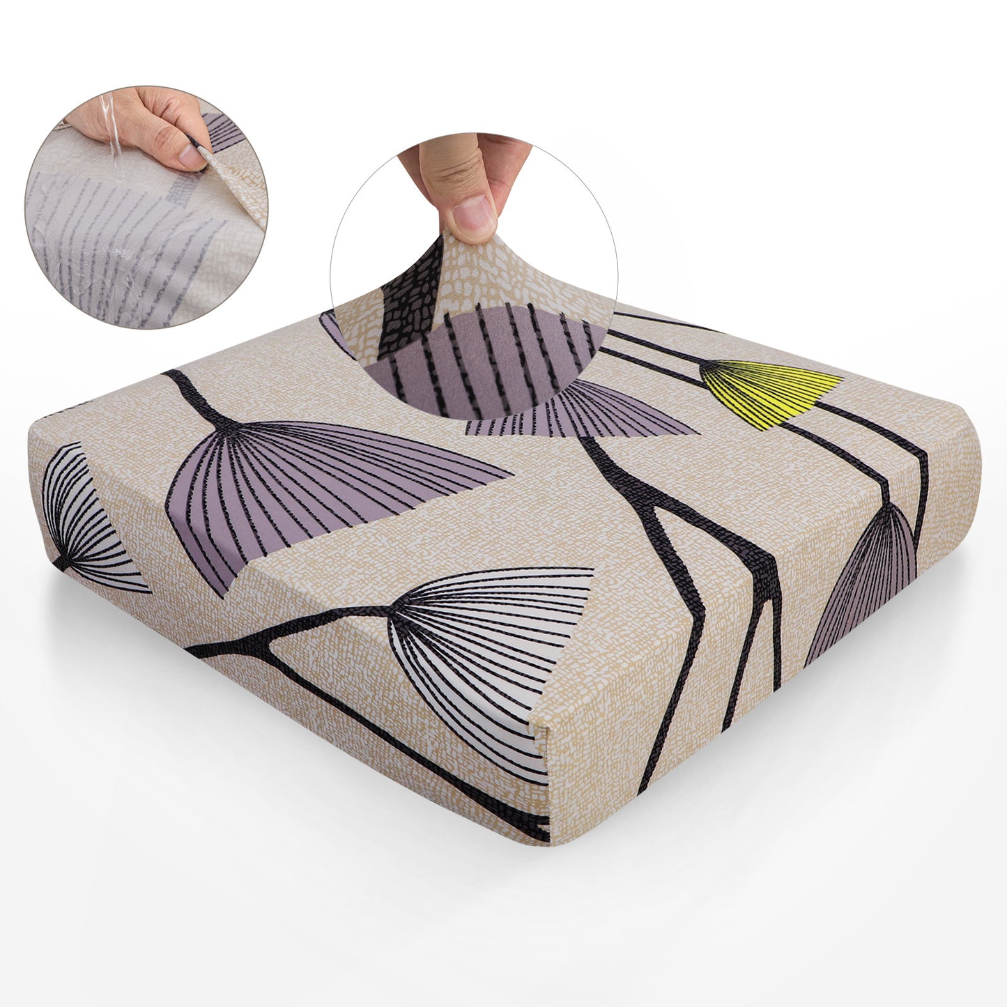 Waterproof Patio Floral Printed Stretch Cushion Covers