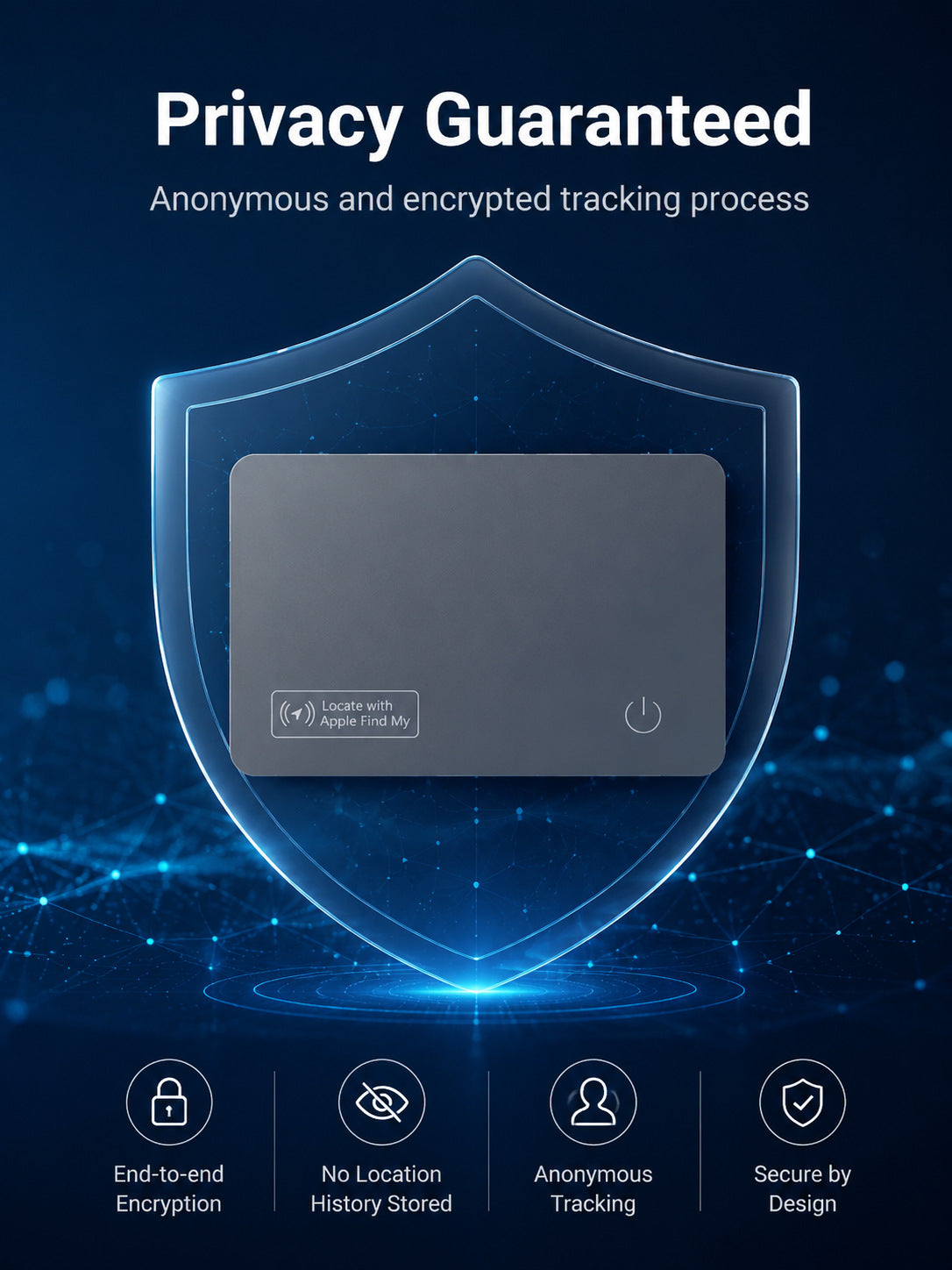 GPS Wallet Tracker Card- Work with Apple Find My