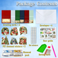 6pcs DIY Merry Chrismas Diamond Painting 3D Greeting Card