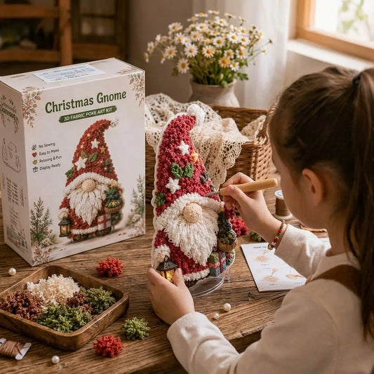 Gnome 3D Fabric Poke Art Kit