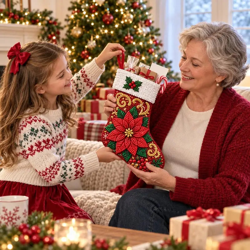 DIY Diamond Painting Christmas Stocking Kit