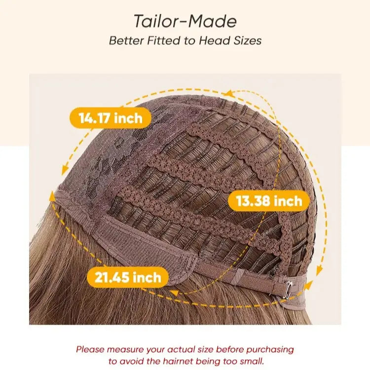 High-level clavicle Short Wave Comfortable Fit Wig with Bangs