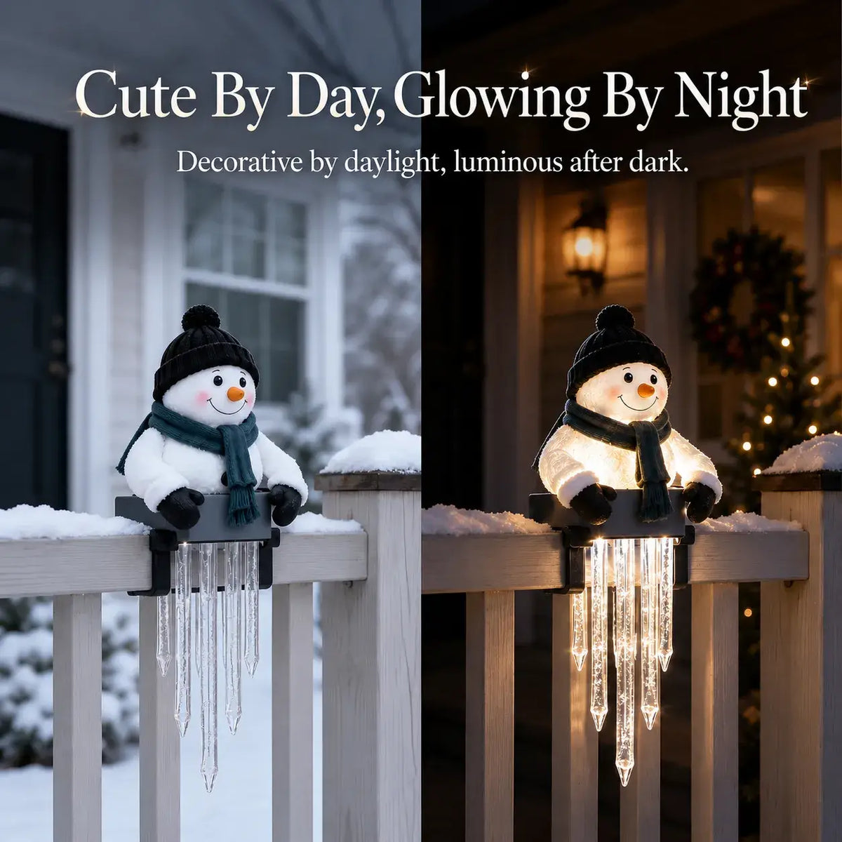 ☃️WinterGlow Snowman Icicle Light Decor