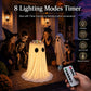 30-Inch Lighted Ghost Candy Bowl with Timer & Remote