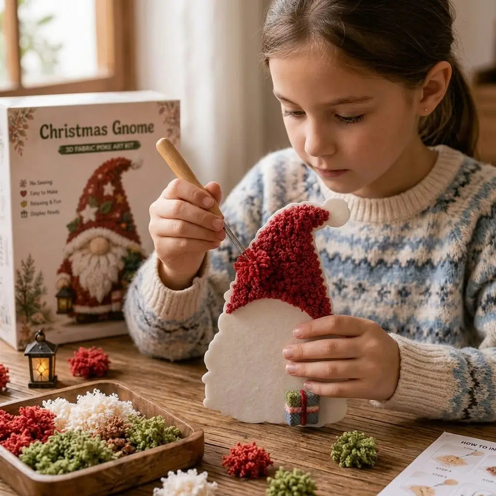 Gnome 3D Fabric Poke Art Kit
