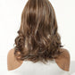 Elegant High Gloss Brown Synthetic Wig With Bangs