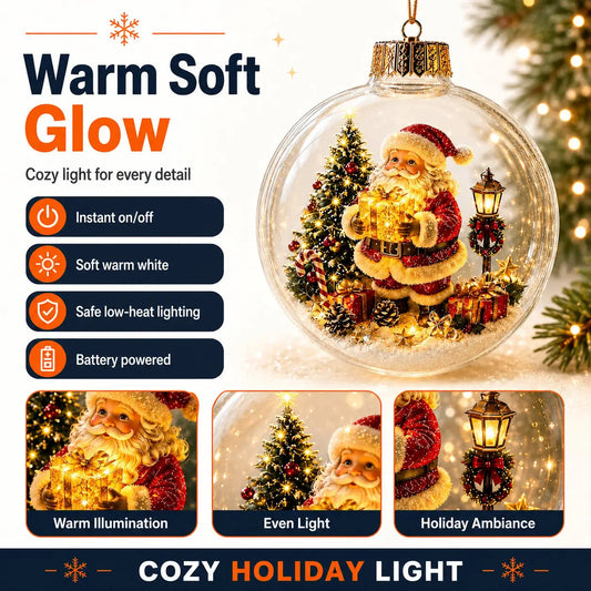 Glowing Christmas Diorama Ornament