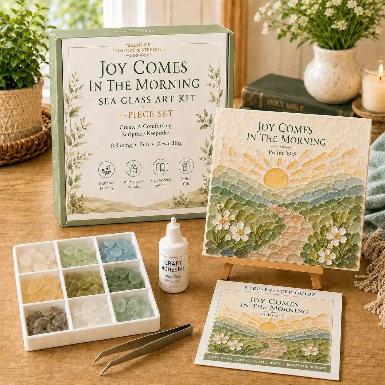 Psalms of Comfort & Strength Sea Glass Art Kit