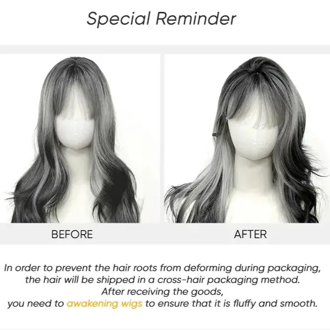 High-level clavicle Short Wave Comfortable Fit Wig with Bangs