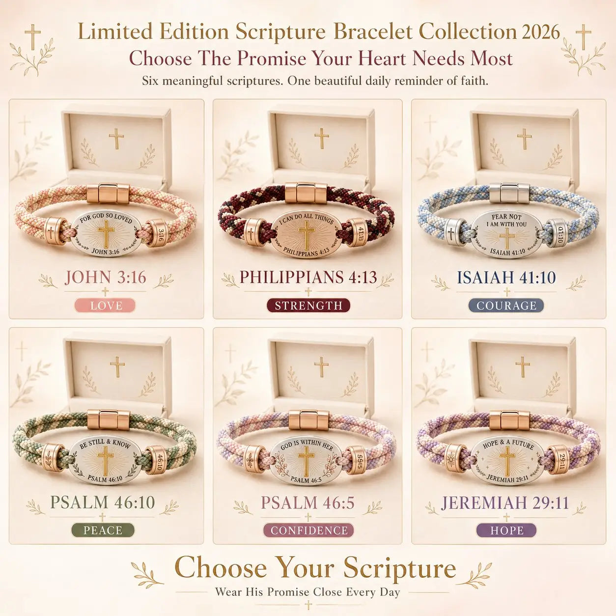 Christian Scripture Faith Bracelet Collection