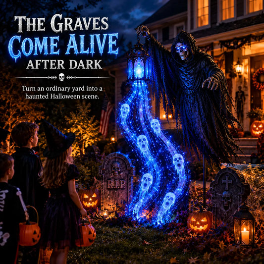Animated Halloween Headless Horseman Garden Light 💀