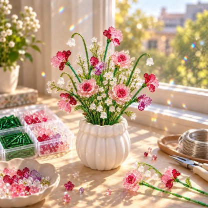🌷DIY Beaded Wildflower Bouquet Kit – Create Your Own Floral Masterpiece