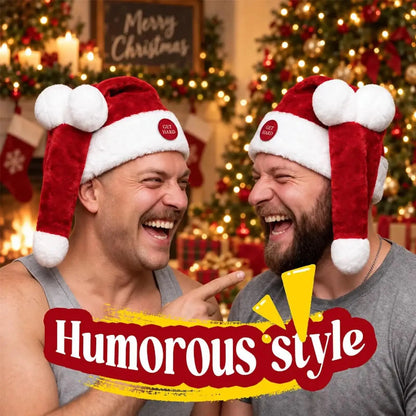 Funny Cocky Hat Santa Dick Get Hard Button