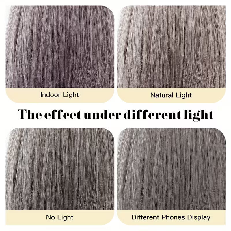 Mid-length with Highlights Glueless Synthetic Wig for Women