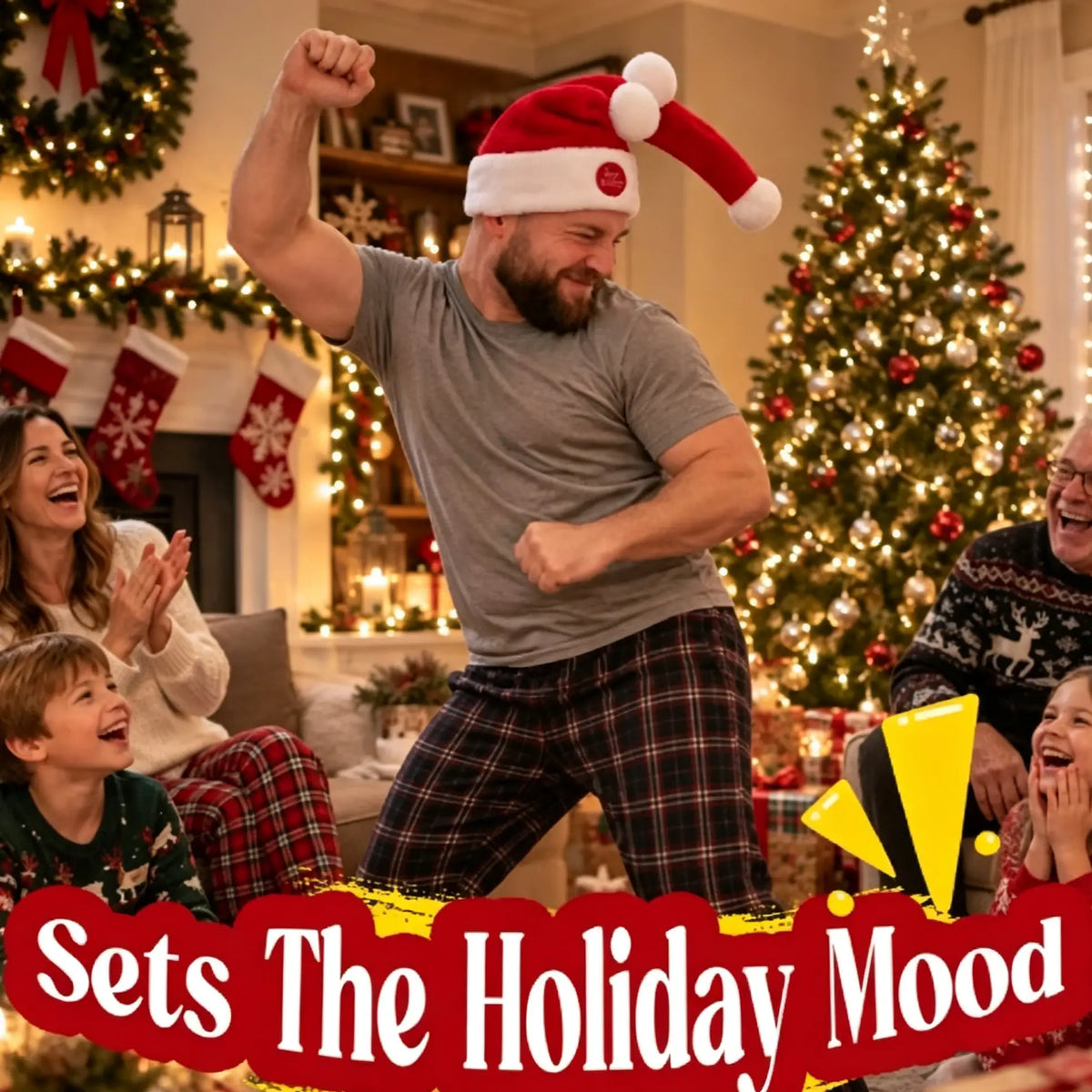 Funny Cocky Hat Santa Dick Get Hard Button