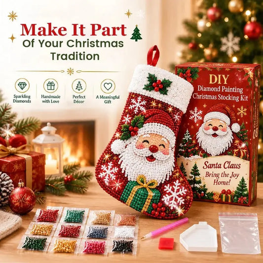 DIY Diamond Painting Christmas Stocking Kit