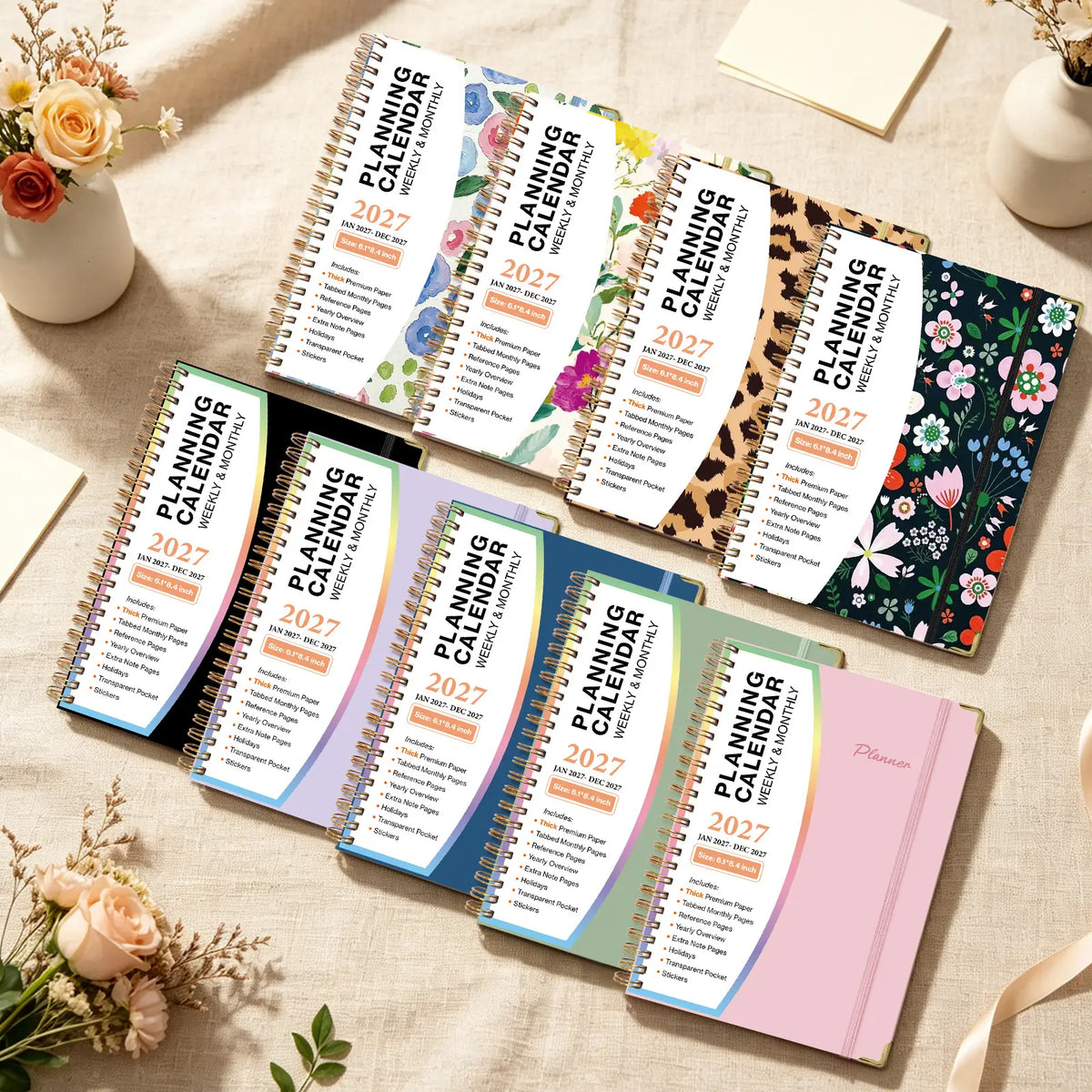 2027 Planner - Weekly and Monthly Calendar Planner Book