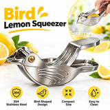 Elegant Bird-Shaped Stainless Steel Manual Juicer (2 Pieces)