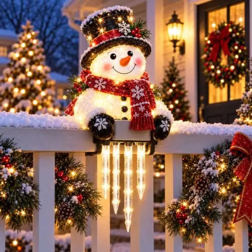 ☃️WinterGlow Snowman Icicle Light Decor