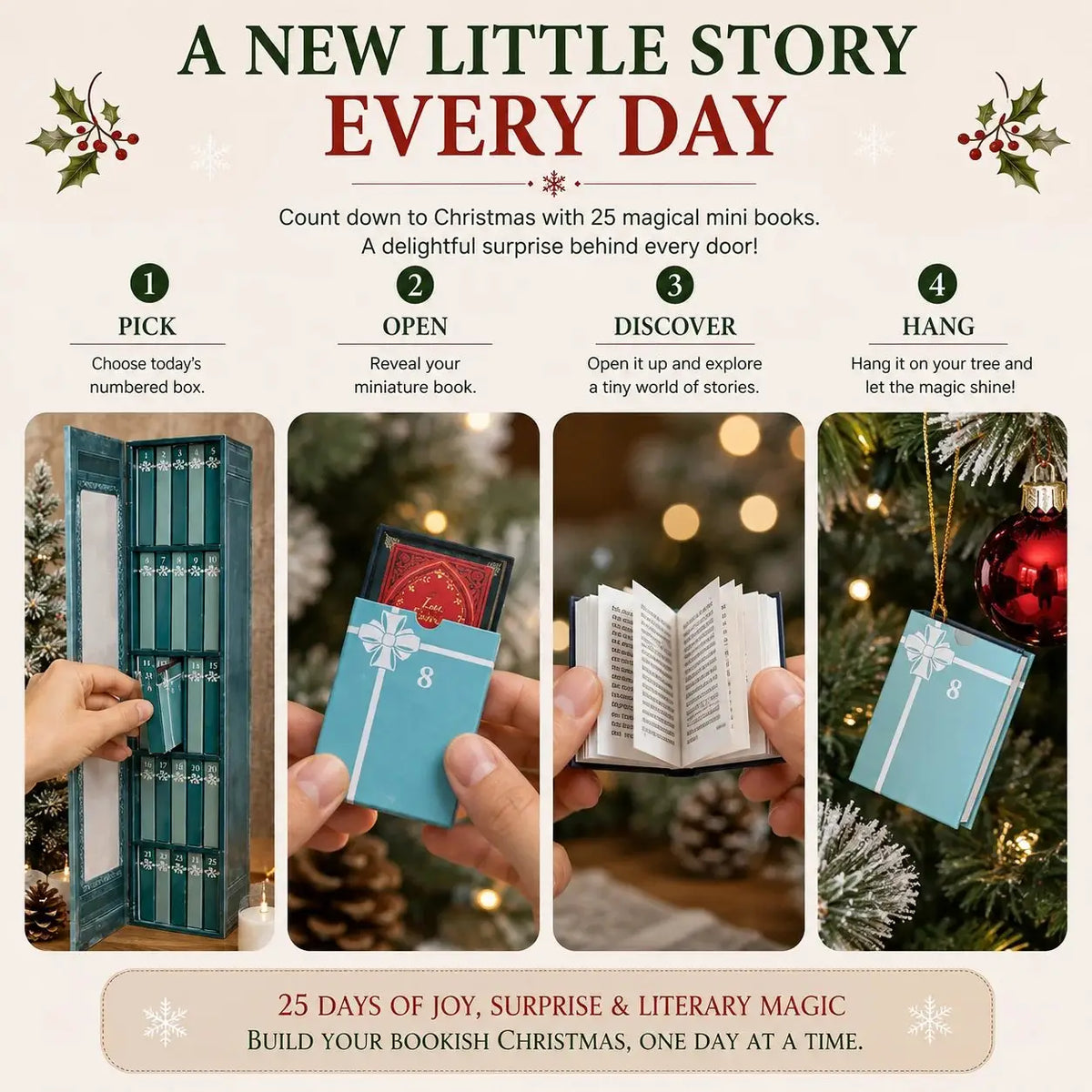 📚 25-Day Mini Book Advent Calendar – A Book Lover's Christmas Countdown