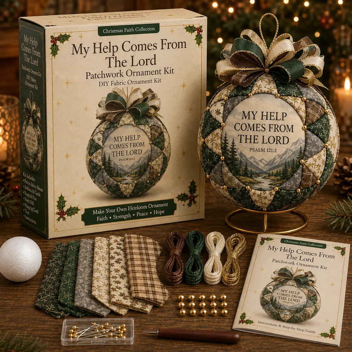 🎄Christmas Faith Patchwork Ornament DIY Kit