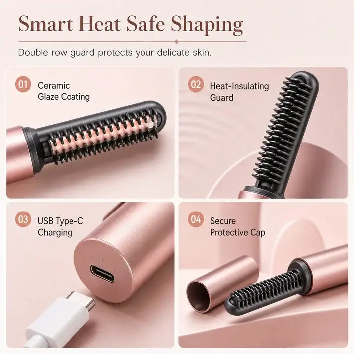 Mini Cordless Heated Styling Comb