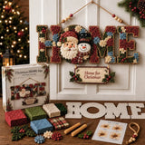 DIY Fabric Poke Art HOME Sign Kit – No-Sew Seasonal Door & Wall Hanging Craft