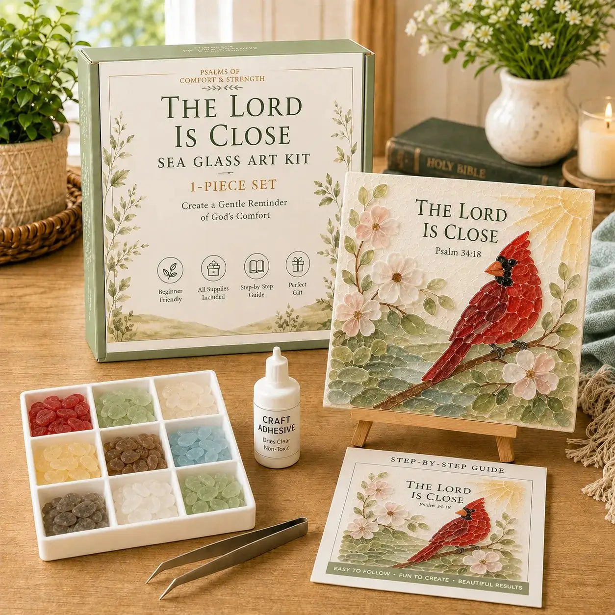 Psalms of Comfort & Strength Sea Glass Art Kit