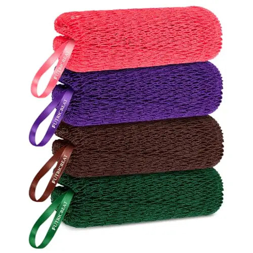 4 Pack African Net Sponge Authentic Exfoliating Washcloth