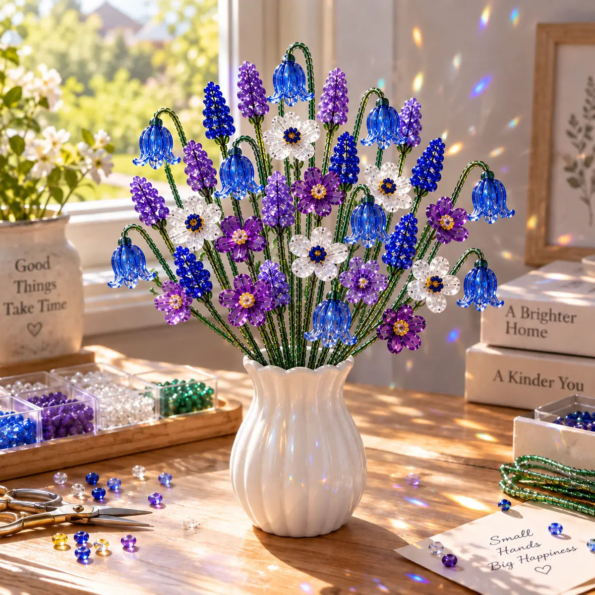 🌷DIY Beaded Wildflower Bouquet Kit – Create Your Own Floral Masterpiece
