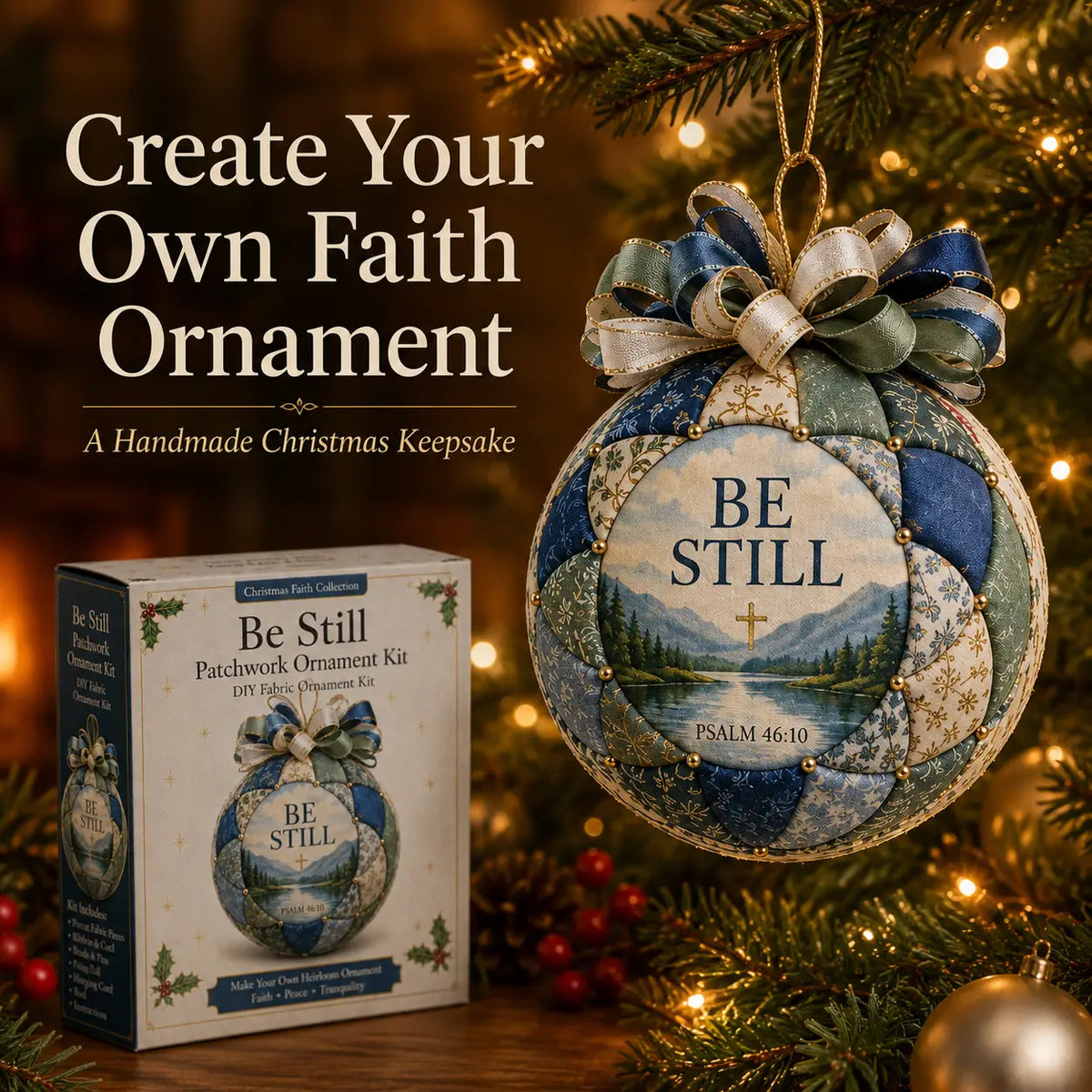 🎄Christmas Faith Patchwork Ornament DIY Kit